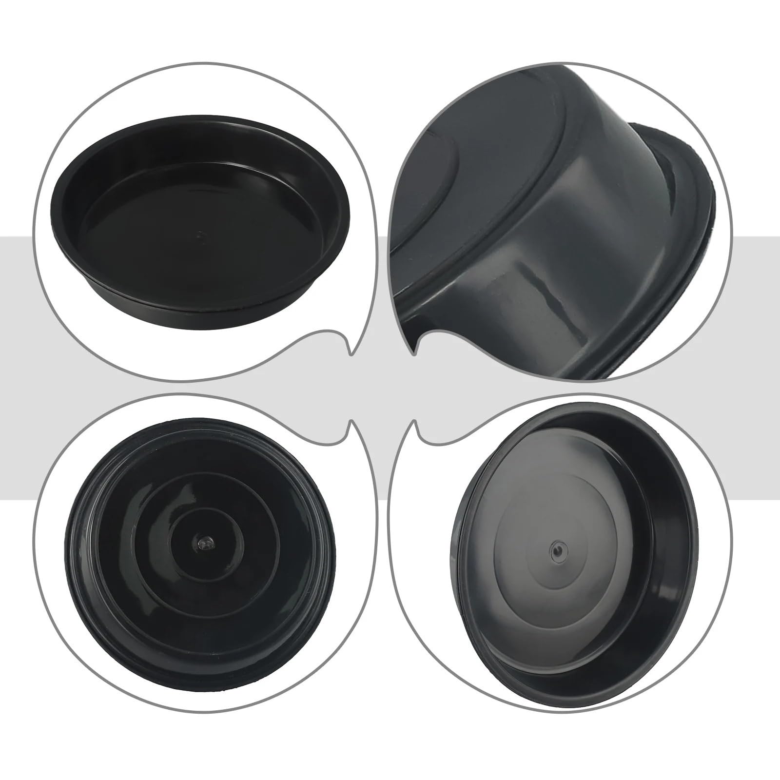 Sottovasi Per Piante 5 pezzi vassoio for vasi di fiori casa all'aperto vassoi for piante piattino nero decorazioni fai da te 4/6/7/8/10 pollici accessori in plastica for(6 Inch)