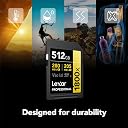Lexar 512GB Professional 1800x UHS-II SDXC Memory Card (Gold Series) gallery image