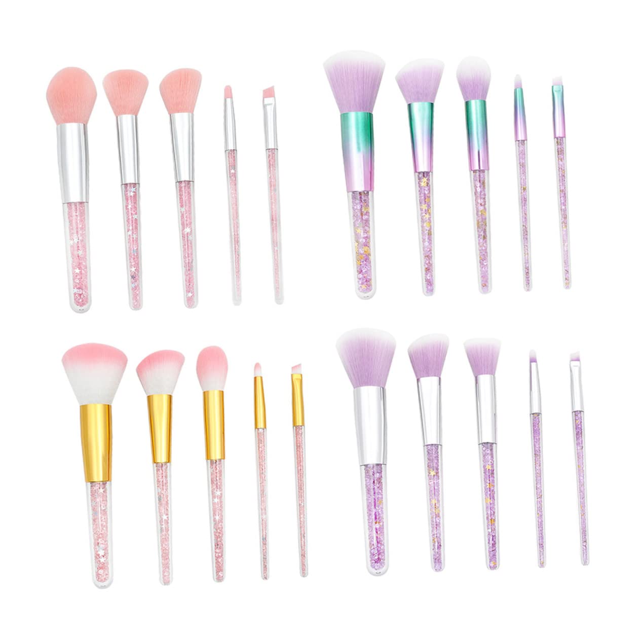 Set Da 15 Pezzi Pennelli Per Cipria Pennelli Cosmetici Per Il Viso Pennelli Da Trucco Diamantati Pennelli Per Il Trucco Degli Occhi Abito Pennello Per Il Viso Cristallo Mancare