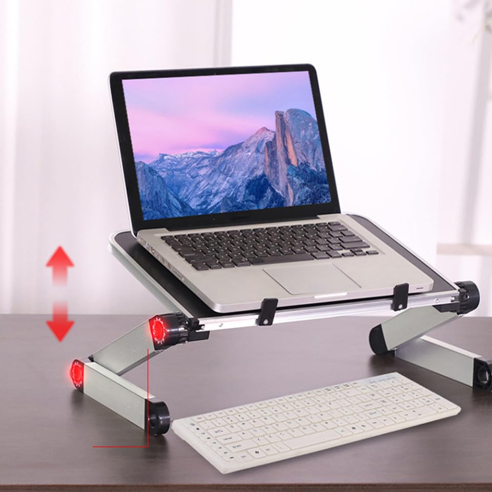 Soporte ergonómico de laptop Mikikit negro de aluminio miniatura 5