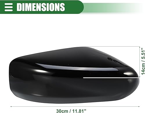 Miniatura 4 de Motoforti Tapa del espejo retrovisor izquierdo derecho de repuesto, para Nissan Altima 2013-2018, No.963743TH0A963733TH0A, negro brillante, 1 par