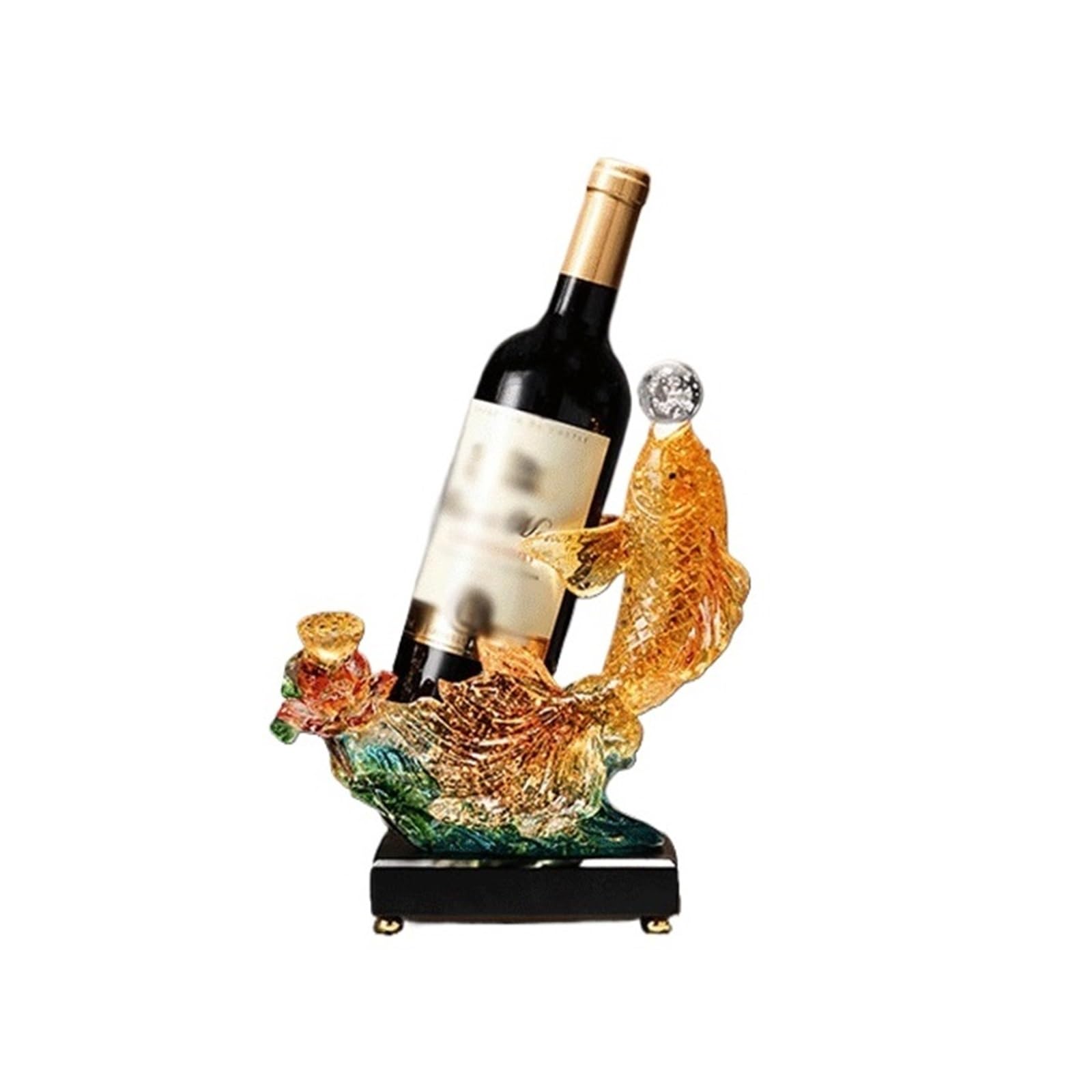 Ripiano portaoggetti Portabottiglie da tavolo for vino in carpa gialla for cucina all'interno del mobiletto