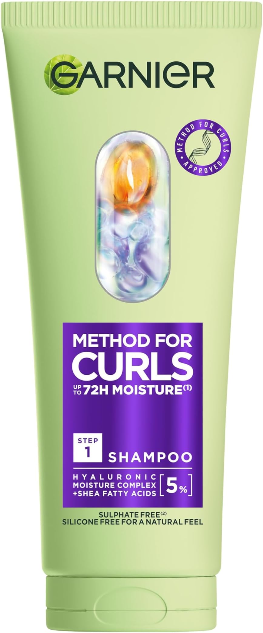 Shampoo For Curly Hair And Type 4 Coils, Method For Curls Sulphate-Free With 5% Hyaluronic Acid And Shea Butter For 72H Hydration And Curl Definition, For All Curl Types And Coils, 150ml