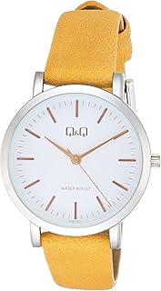 ساعة يد للنساء من كيو اند QZ87J311Y أصفر انالوج