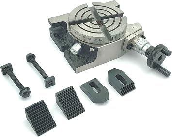 3 Inch (80 mm) Rotary Table with M6 Clamp Kit milling machine Indexing Table