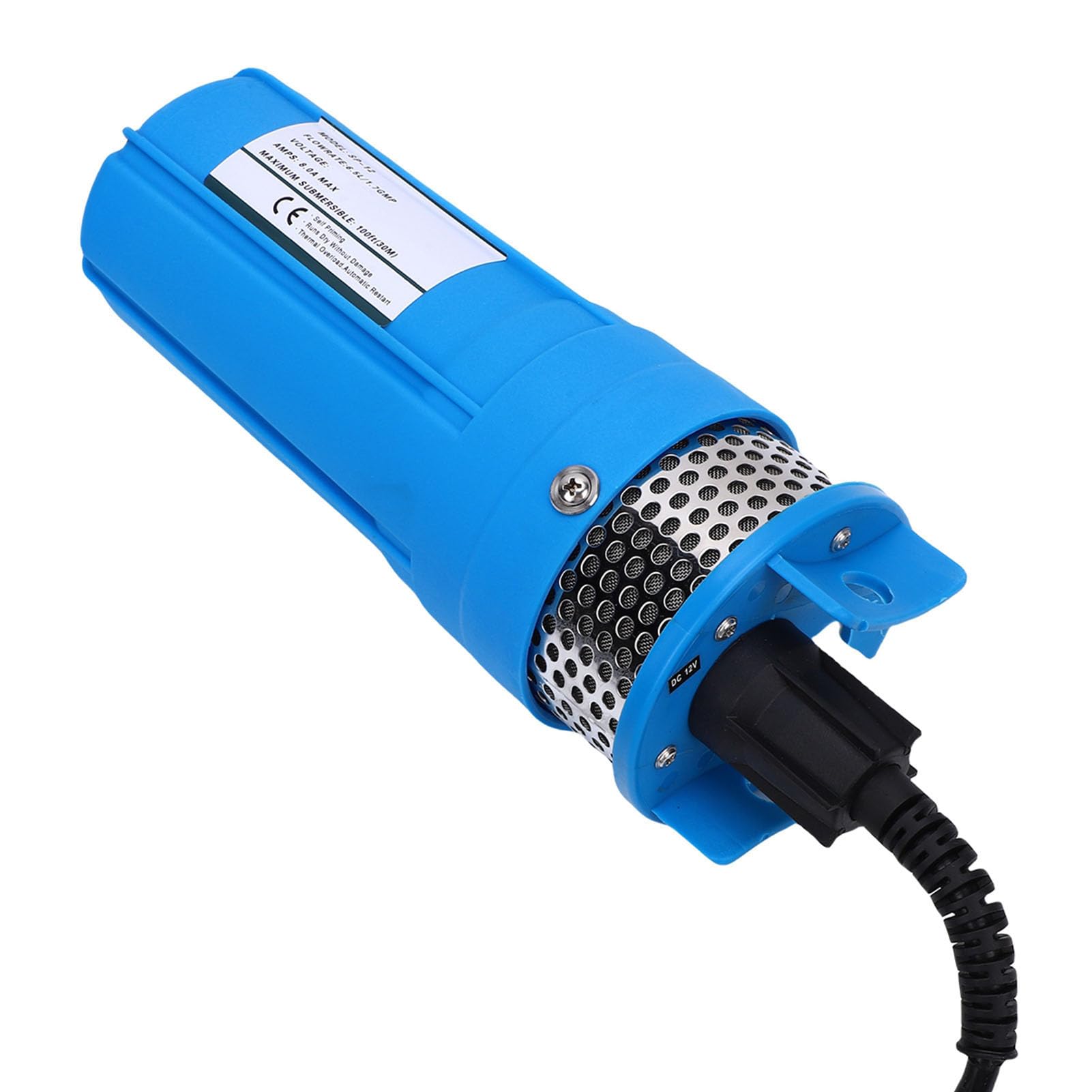 Topiky Bomba Sumergible Solar para Pozo Profundo, 96 W, 1,7 GPM, Cabezal de 230 Pies, Inmersión de 100 Pies, Bomba de Pozo con Energía Solar para Riego, Riego de Jardines y Ganado (DC12V)