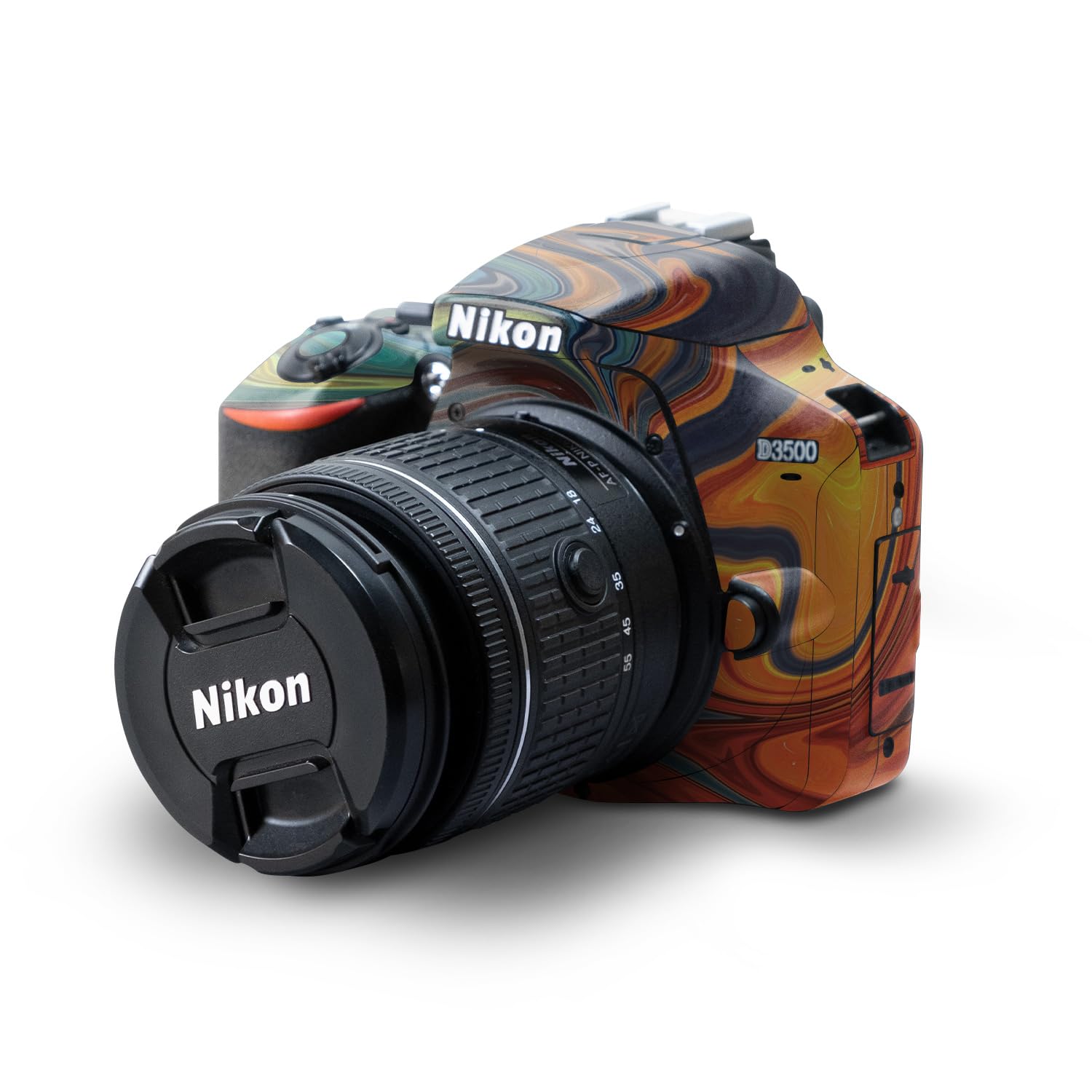 Skin Compatible with Nikon D3500 Camera - Lava Water - Premium 3M Vinyl Protective Wrap Decal Cover - Easy to Apply | Crafted in The USA by MightySkins