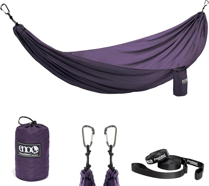 ENO Eagle's Nest Outfitters - TravelNest Hammock + Straps Combo Plum