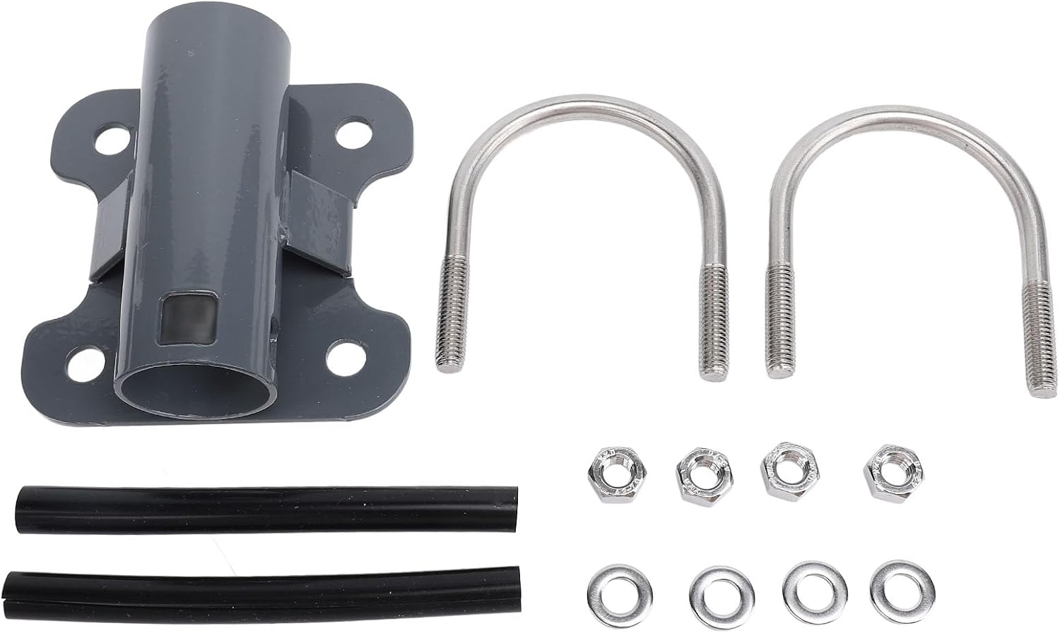 Pipe Adapter for GEN 2 V2 Dish Antenna, Stainless Steel Antenna Pole Mast Mount Pole Adapter Kit, U Bracket Roof Mounting Bracket for RV and Yacht, Easy Installation
