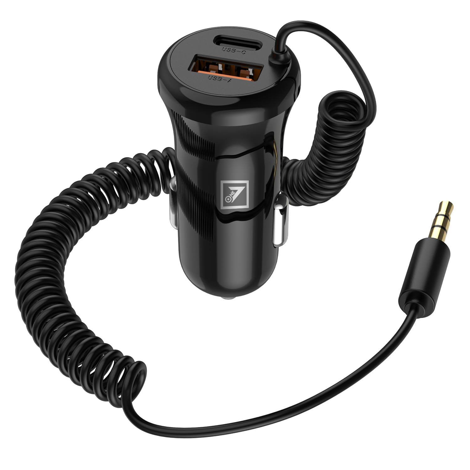 ONE 7 3in1 Bluetooth Receiver +Dual Port car Charger,Audio Receiver/Hands-Free Car Kit, Portable 3.5mm Bluetooth Aux Adapter Wireless Music Streaming for Home, Car Audio System - ON BR-07-image-22