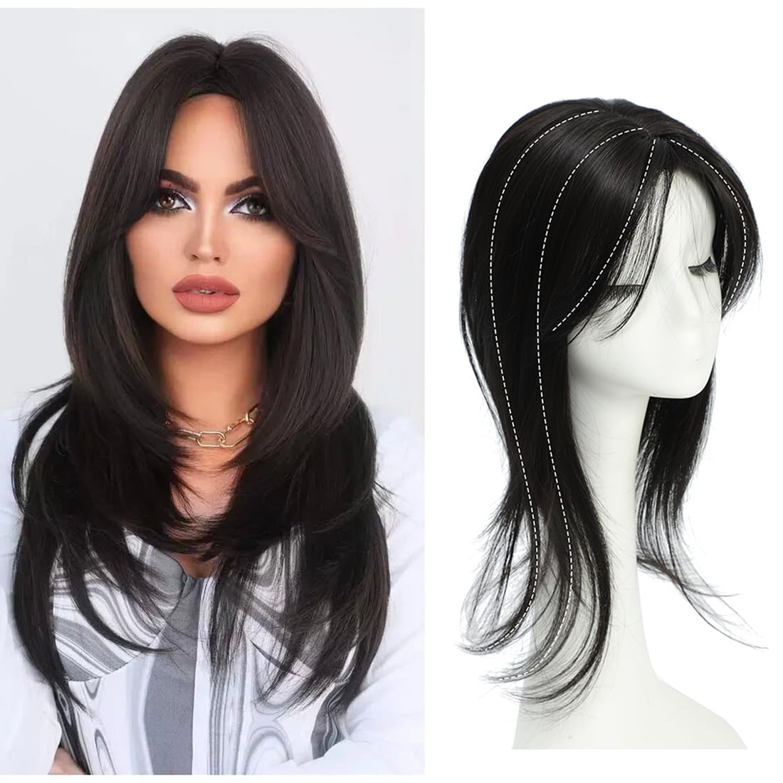 UDU Hair Toppers for Women for Thinning Hair Synthetic Hair Toppers Hair Pieces for