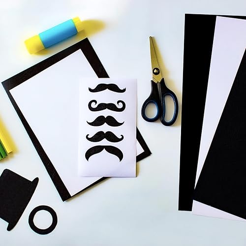 Miniatura 4 de Papel para póster, paquete de 100 tableros de póster, tablero de póster en blanco y negro, tablero de exhibición gráfica en blanco, tabla de cortar