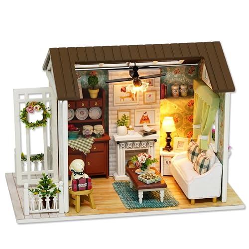 DIY Miniature Dollhouse Kits - Wooden Mini Model House with