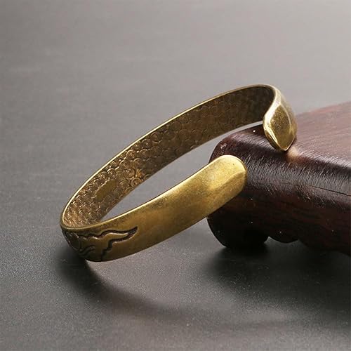 Miniatura 5 de 1 brazalete vintage de latón, estilo vintage, sólido, elegante, abierto, estilo vintage, inspirado, vintage, latón, floreciente, Pequeño, 6, Latón