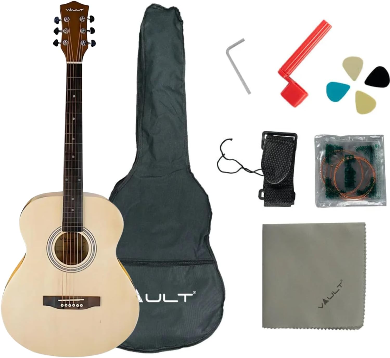 DA20 Dreadnought Acoustic Guitar With Gig-Bag, Picks, Strings Set, String Winder, Strap, Polishing Cloth And Allen Key
