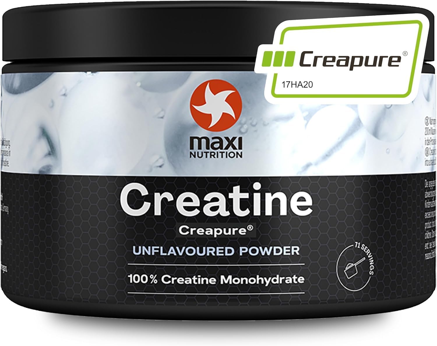 MaxiNutrition 100 Percent Creatine monohydrate, (Creapure) 250g, high dose and Pure creatine Powder for Maximum Performance During Your Training, Unflavoured