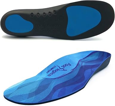 Footlogics Full-Length Orthotic Shoe Insoles with Arch Support for Plantar Fasciitis, Ball of Foot Pain, Flat Feet - Comfort Wear, Pair, XS