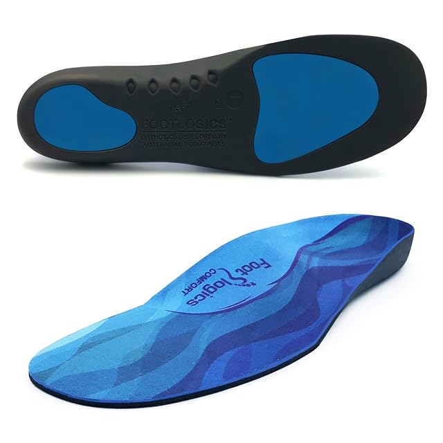 Footlogics Comfort - Full-Length Orthotic Shoe Insoles with Arch Support for Plantar Fasciitis Ball of Foot Pain Flat