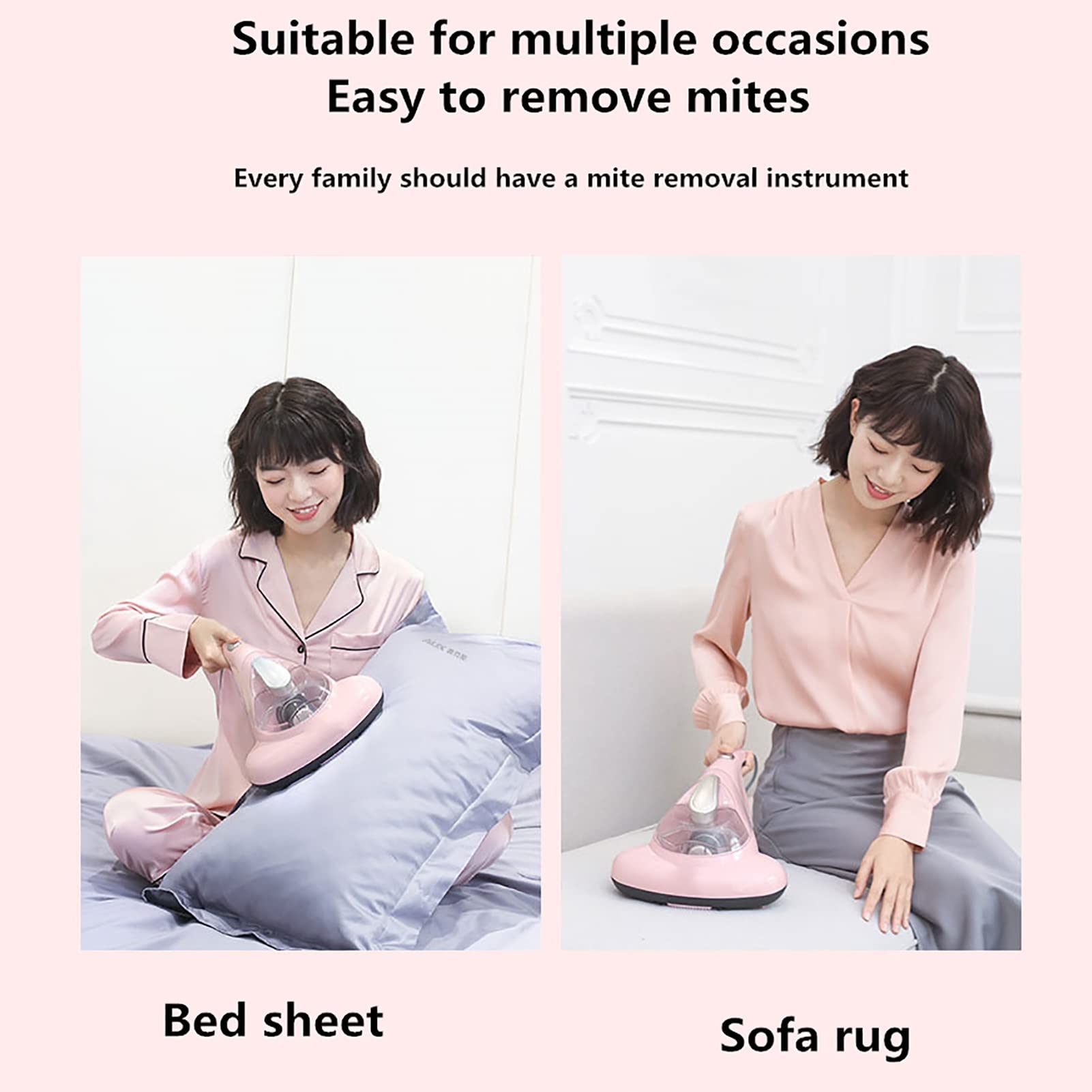 PAHION UV Aspiradora De Ácaros con Filtro HEPA Aspiradora De Mano Máquina Limpiadora De Colchones para Colchones, Almohadas, Sofás, Alfombras para Personas Alérgicas Y Dueños De Mascotas