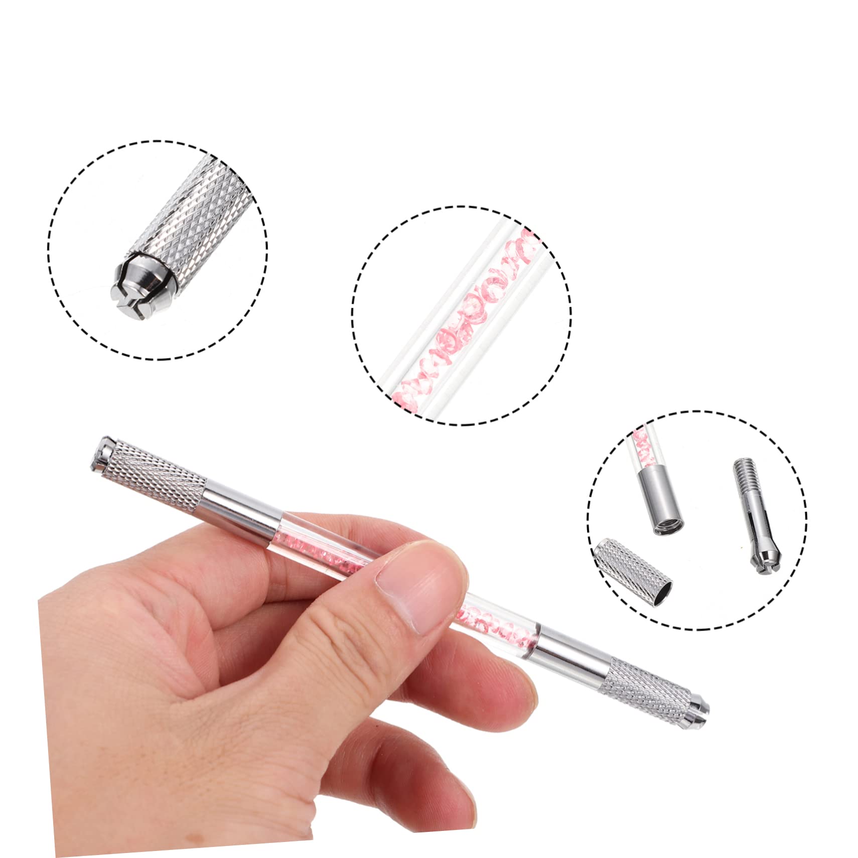 Penna Per Microblading e Matita Per Sopracciglia Tatuata Set Da 10 Pezzi Doppia Punta Decorata Per Trucco Naturale Per Appassionati e Principianti Del Tatuaggio Sopracciglia