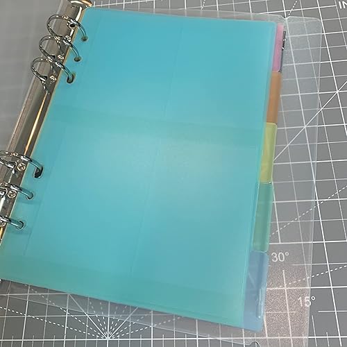 Miniatura 8 de 6 piezas A5 cubierta de carpeta de 6 anillas, transparente y suave, separadores de pestañas de PVC para carpetas, separadores de carpetas para