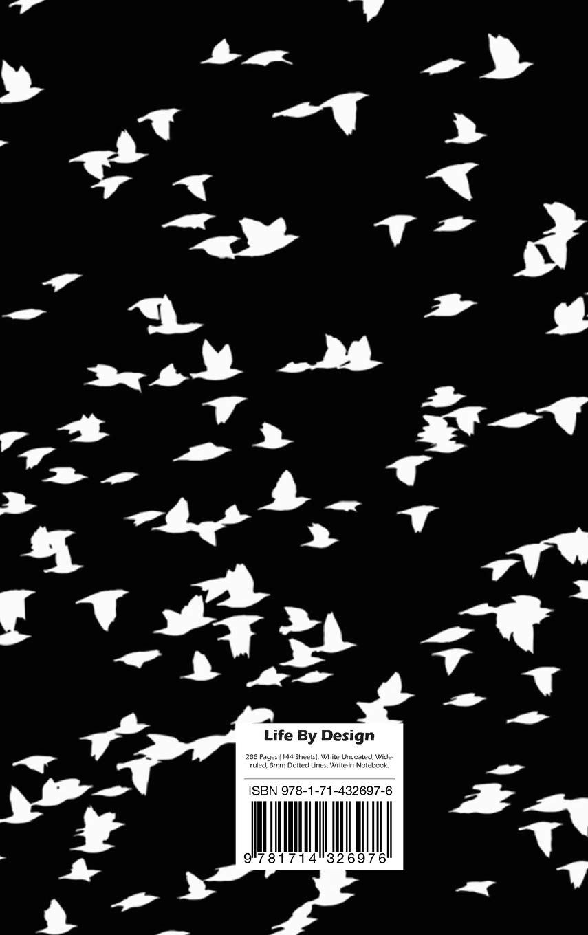 Mom Lifestyle Journal, Write-in Notebook, Dotted Lines, 288 Pages, Wide Ruled, Size 6 x 9 Inch (A5) Hardcover (Black)
