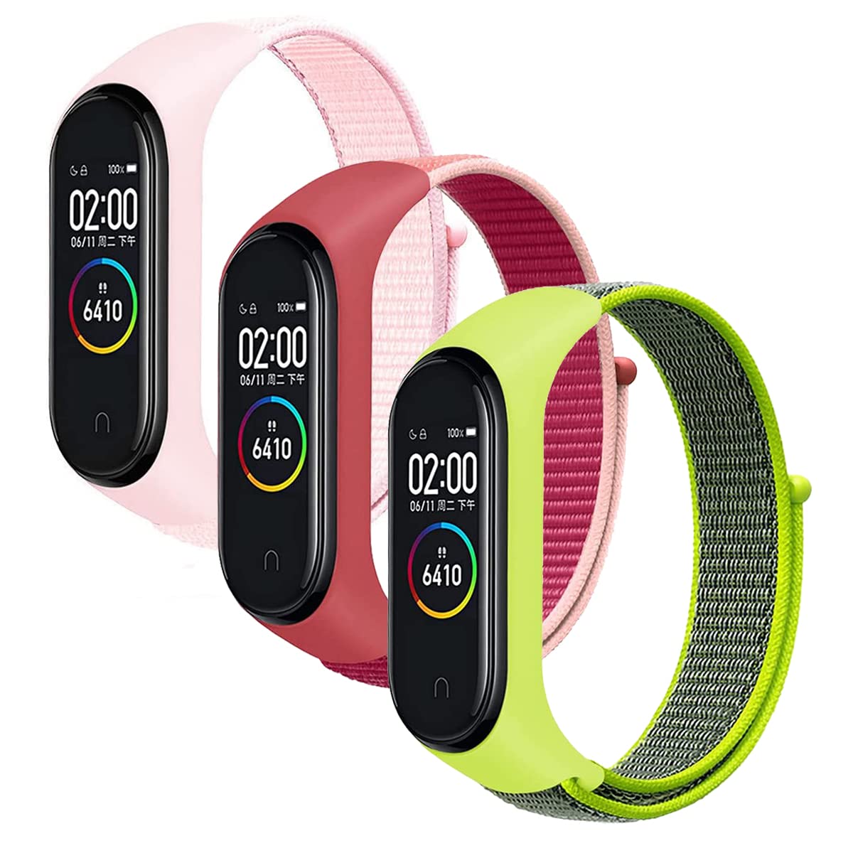 Correa de nailon para Xiaomi Mi Band 7/6/5/4/3, pulsera de repuesto de nailon ajustable, compatible con Xiaomi Mi Band 7/6/5/4/3 para mujeres y hombres — view 10