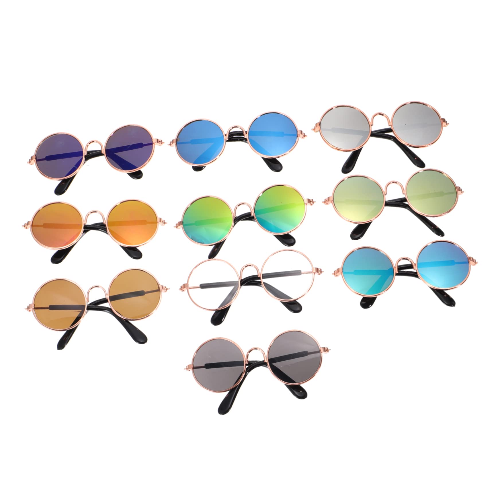 BESPORTBLE 10pcs Pet Dog Puppy Cat Sunglasses Dog Goggles for Small Round Lens Design Comfortable for Kitten and Puppy