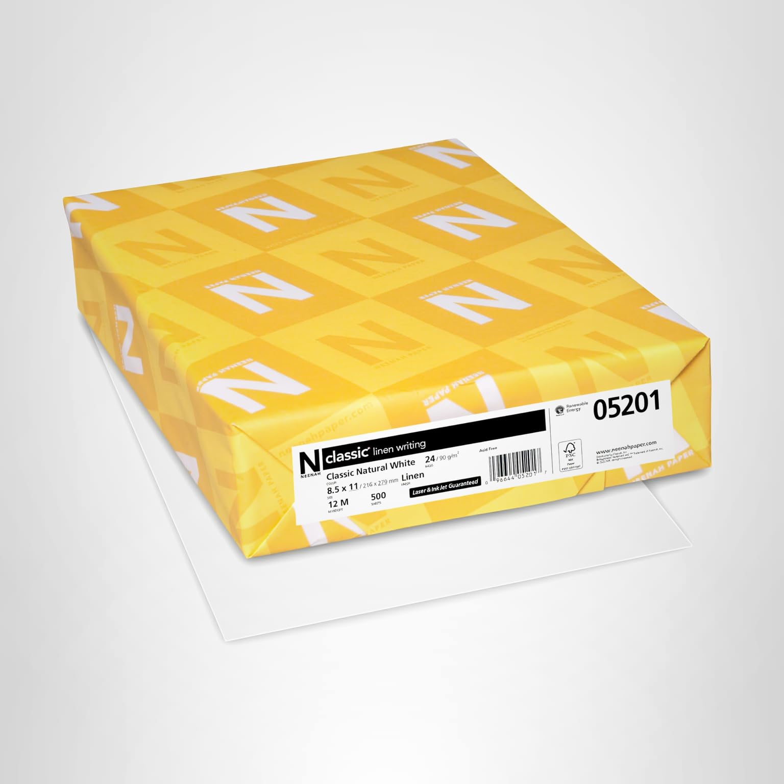 Amazon.com : Neenah Paper 05201 CLASSIC Linen Writing Paper, 24lb