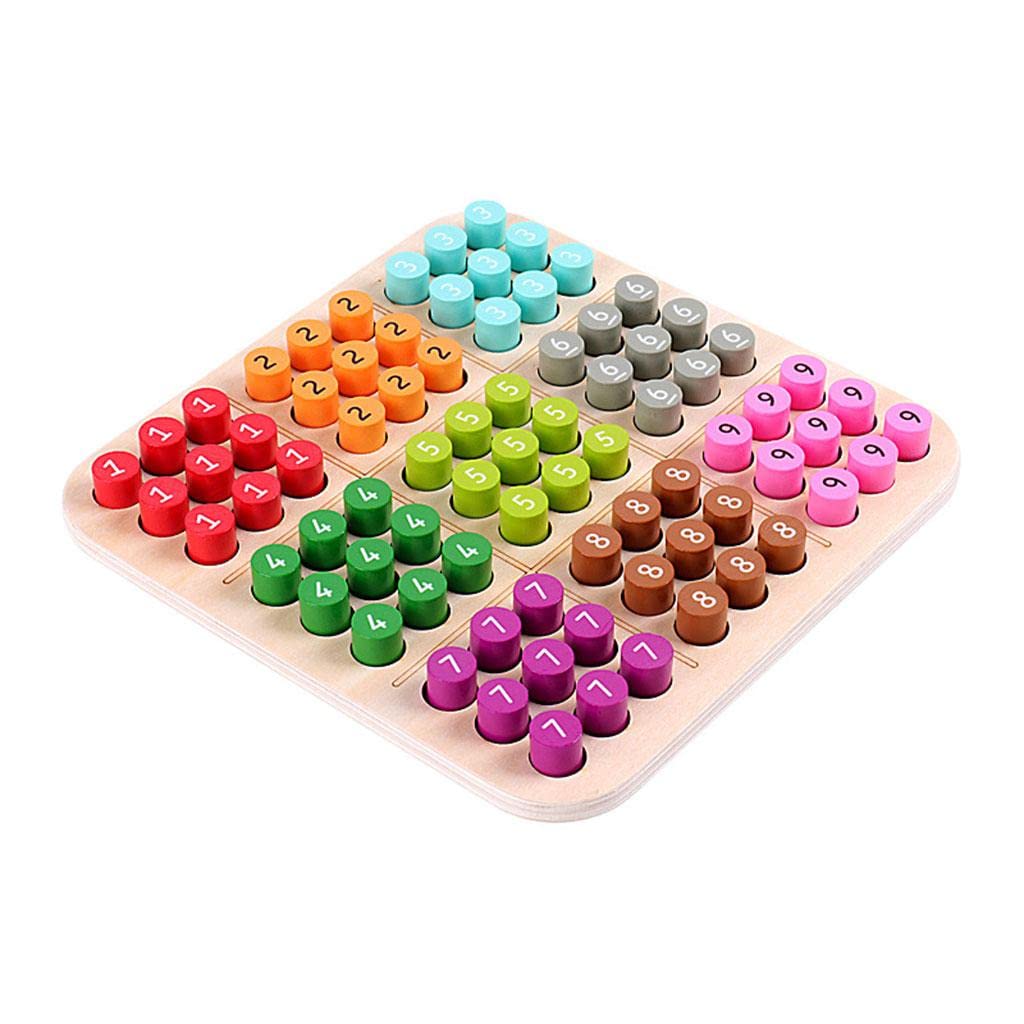 Sudoku de Madera Rompecabezas Juego de Mesa Pensamiento Tradicional Educativo para Adultos