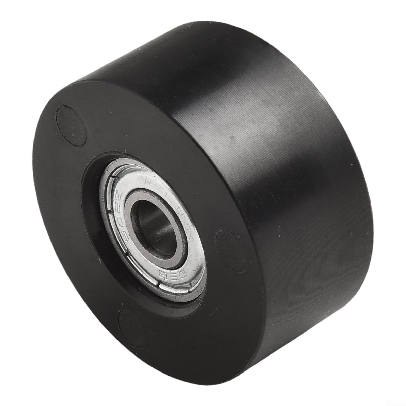 Lot de 4 roues de siège de rameur à eau en nylon et acier avec 45 mm de diamètre et trou intérieur de 8 mm de rechange pour une performance de glissement fluide Noir
