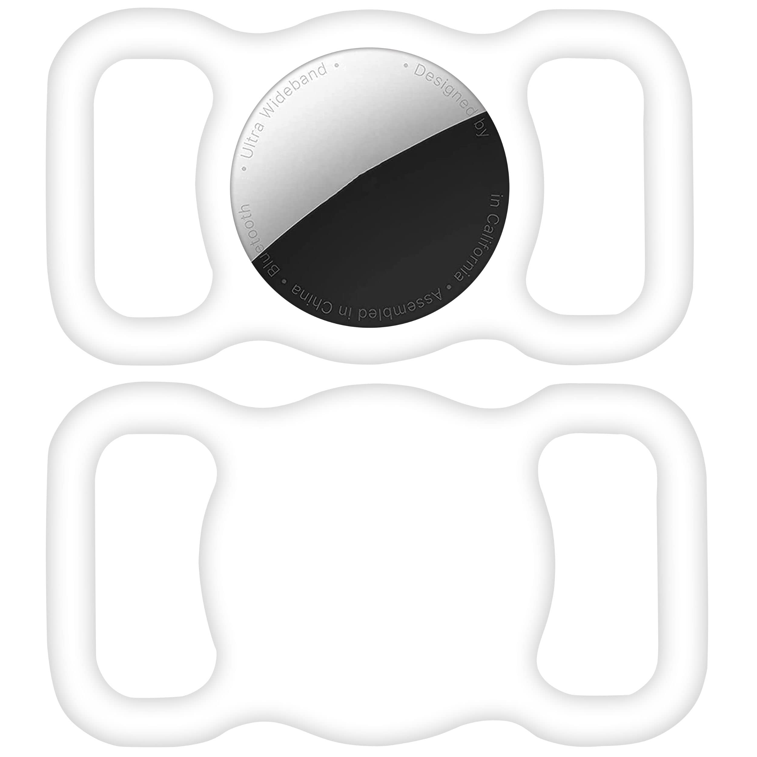 Airtag Case for Pets, Dogs, Cats | Airtag Case Cover with Pet Collar | Protective Silicone Case with Collar Compatible with Airtag (White)-image-34