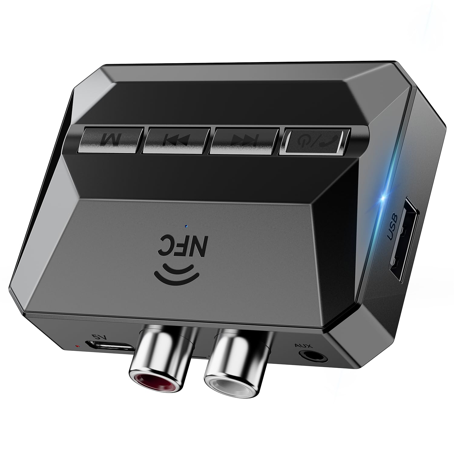 ICZI Bluetooth 5.3 HiFi Receiver, Bluetooth to RCA and 1/8" Jack | Audio Adapter with USB 3.0 and TF Stereo Slot for Home Car Speaker Amplifier, Long Range and Low Latency