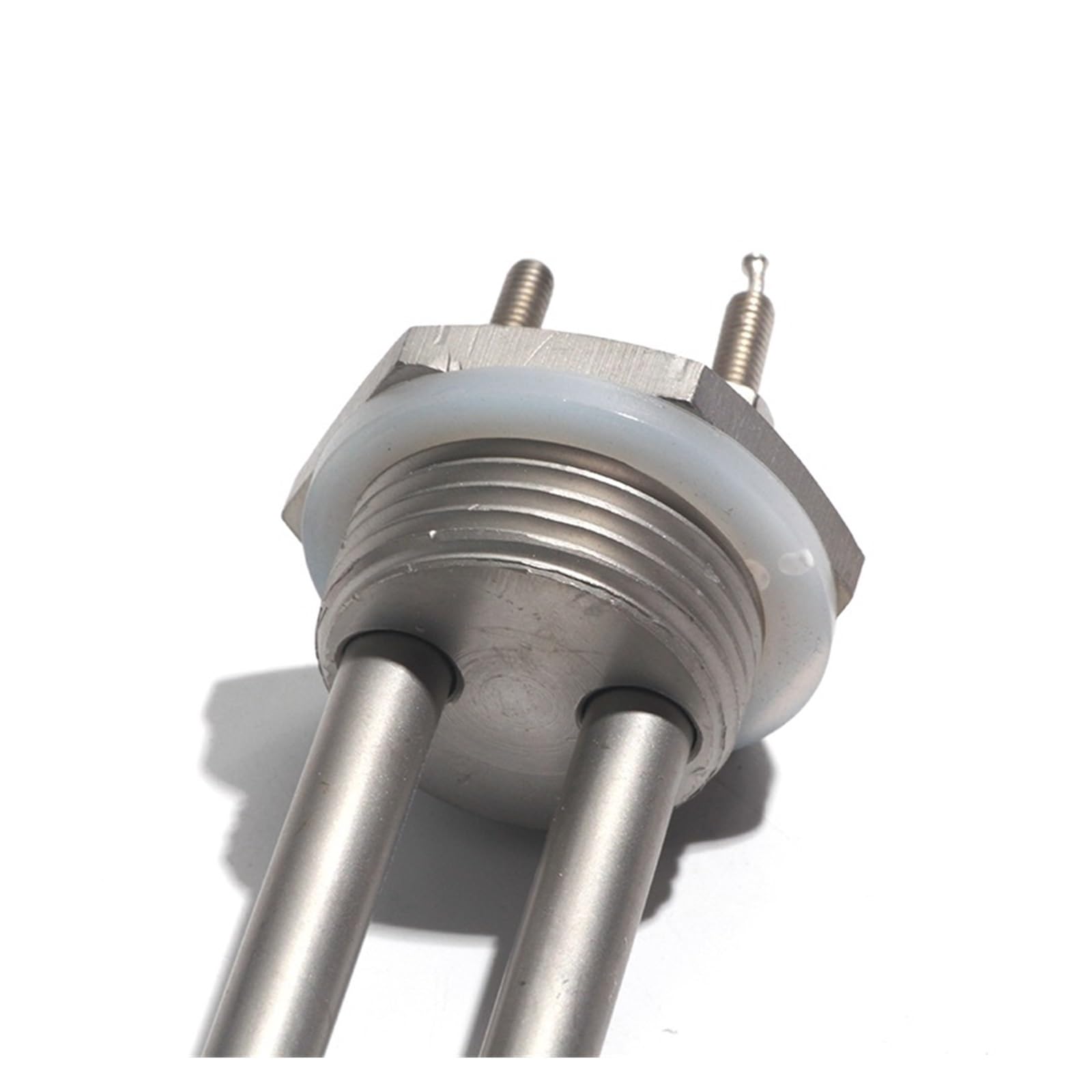Grzejnik do wody zanurzeniowej DN25/1 cala G1 Gwintowany podgrzewacz wody BSP 12 V/24 V/36 V/48 V Solarna rura grzewcza 304SS 1U z nakrętką do basenów (z adapterem, 36 V, 200 W 200 mm)