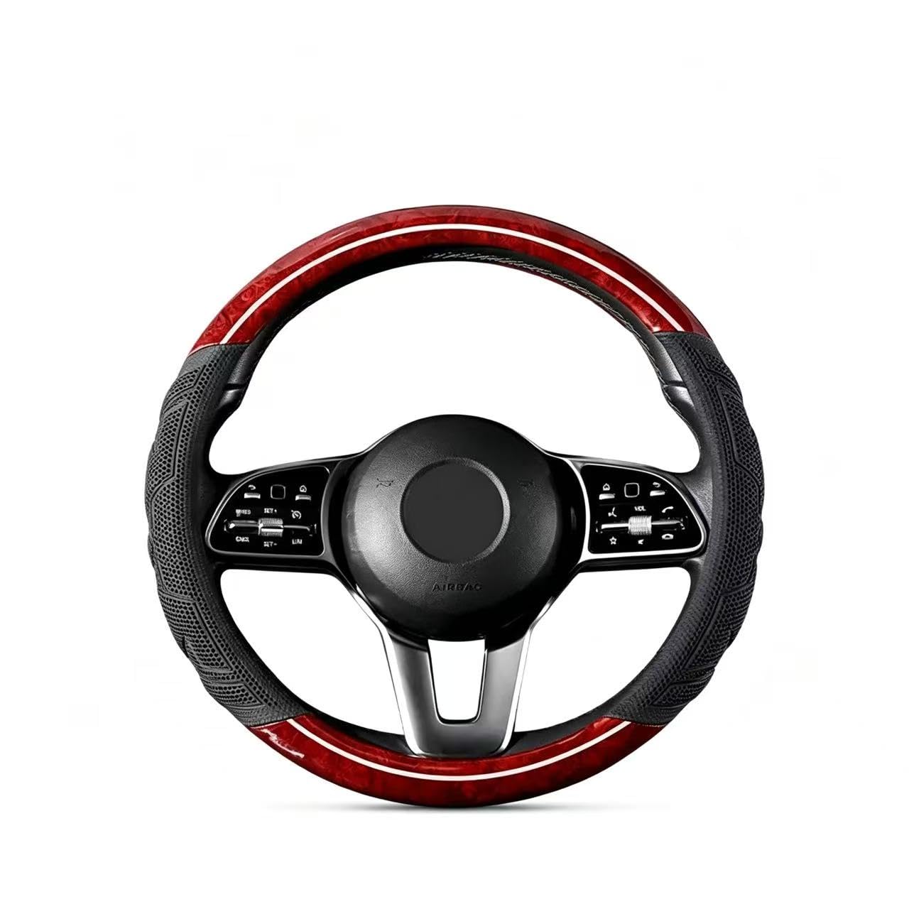 R-timer Steering Wheel Cover for Mitsubishi Eclipse Cross Lancer Fortis Eclipse PHEV, Car Steering Wheel Protector Wheel Sleeve Steering Wrap Steering Guard Non-slip Vehicle Accessories,Red