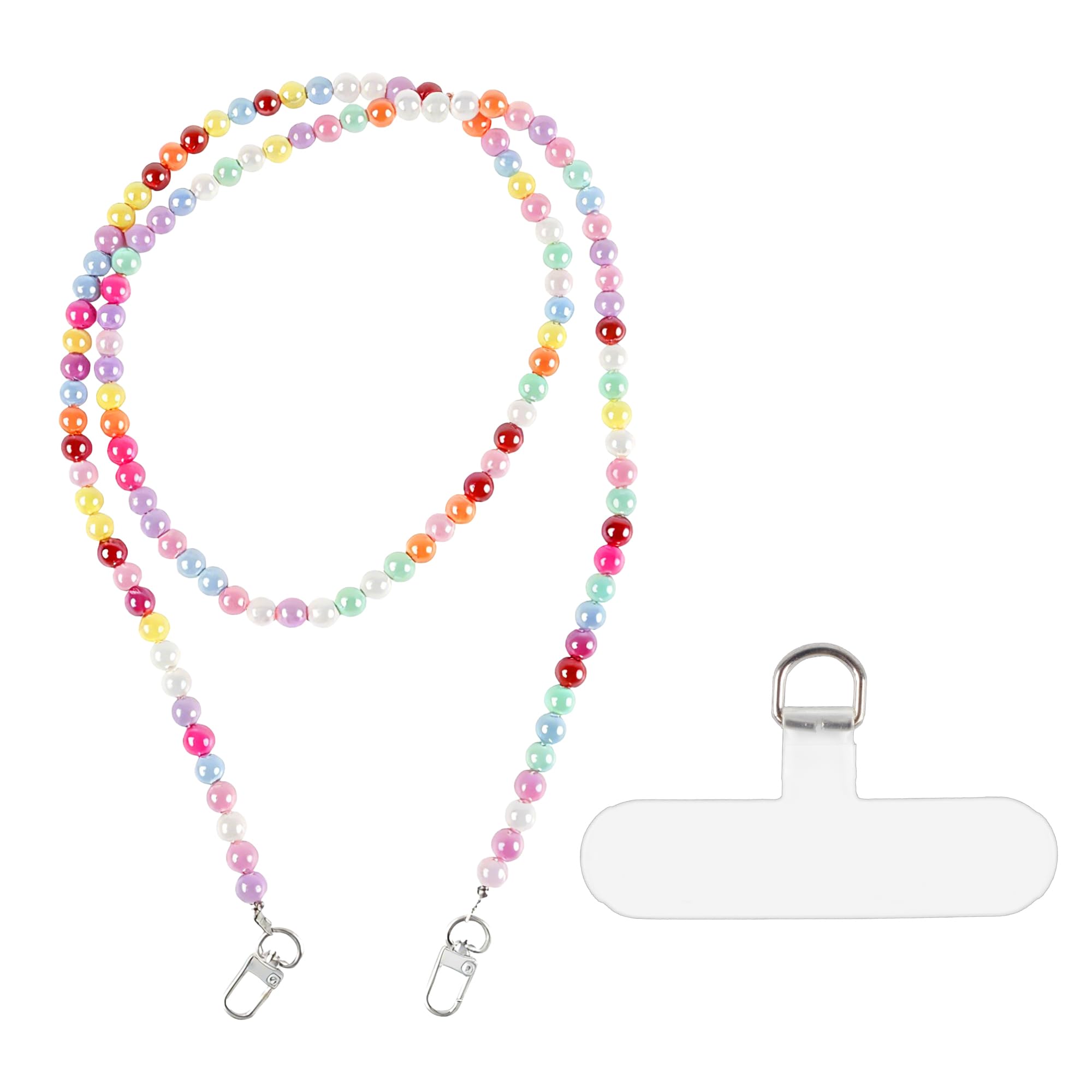 Yunova Handykette Perlen Bunt – Candy Farben Acrylkette 66cm für Handy, Crossbody Kette zum Umhängen, Universal Lanyard für Handyhüllen, Teenager & Damen