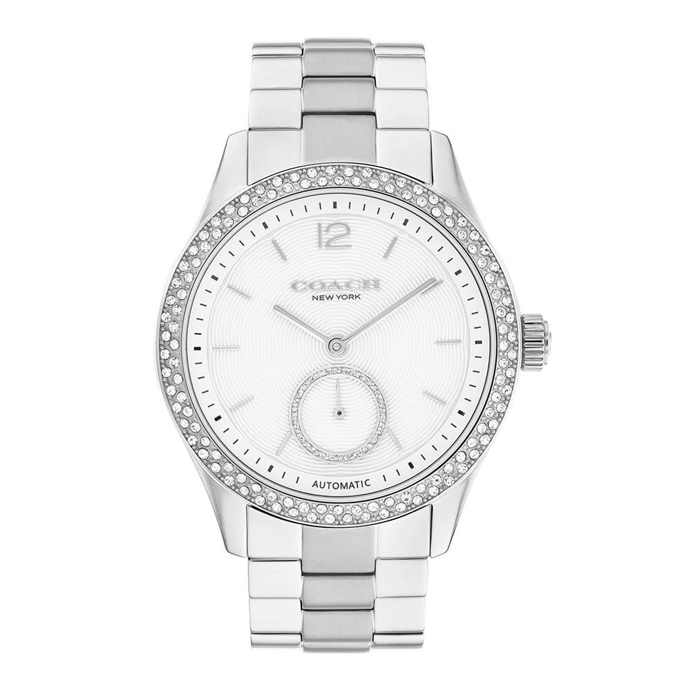 Brooks Mech-Automatic Silver Round Dial Women's Watch|Stainless Steel Material|Silver Color Band - 14504526-image-31