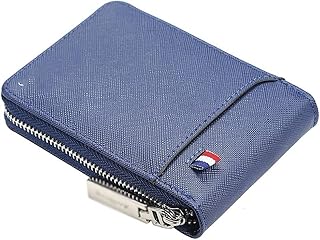 niwlix 9 Slot Vertical Credit Debit Card Holder Money Wallet Zipper Coin Purse for Men Women (NavyBlue)-picture-58