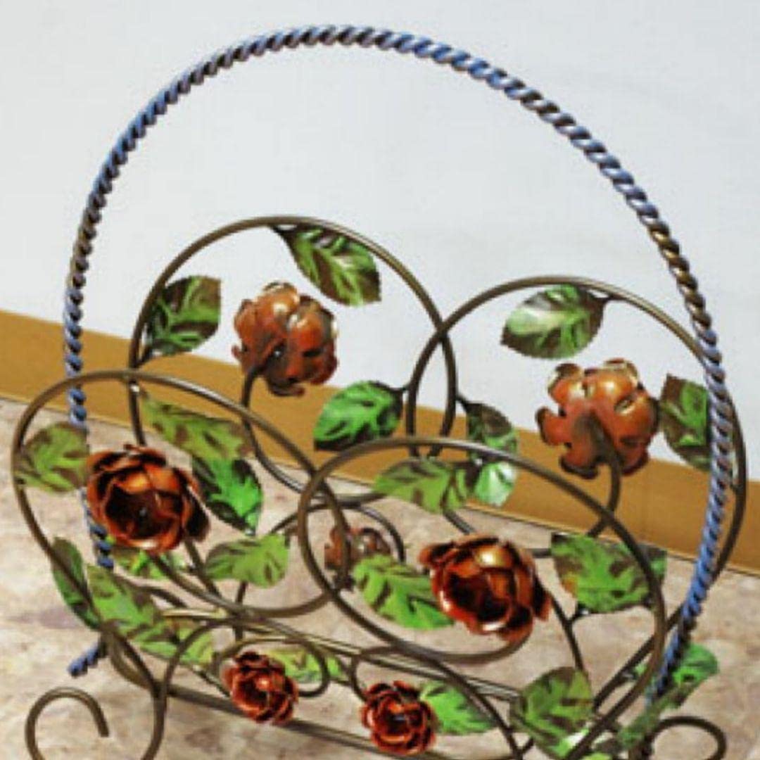 正規品 輸入雑貨 イタリア製品 ヨーロピアン ローズ アイアン マガジン