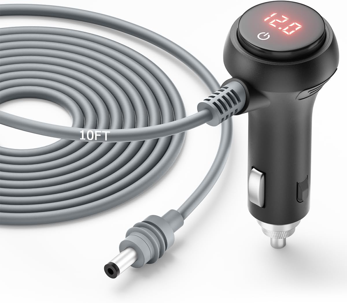 Starlink Mini Power Cable 10FT 12V Car Adapter for Starlink Mini | With Switch & Digital Voltage Display, Starlink Mini Cable Cigarette Lighter Adapter, Waterproof, For RV Trucks Boat, 18AWG