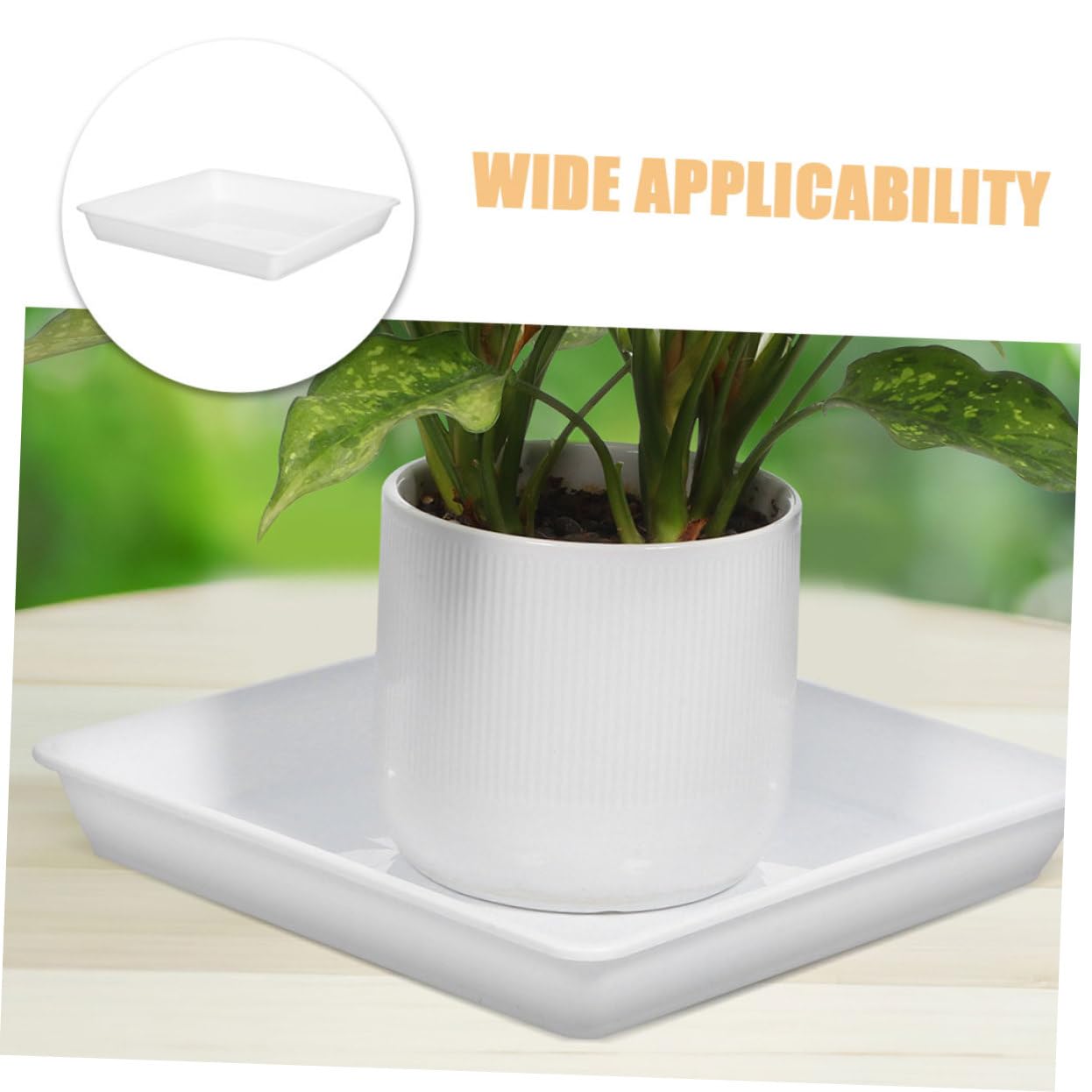UPKOCH 2 Platillos para Macetas Cuadrados De Plástico Grueso 13.77 Pulgadas Bandeja De Goteo para Plantas Suculentas Jardín Interior Y Exterior Recolección De Agua