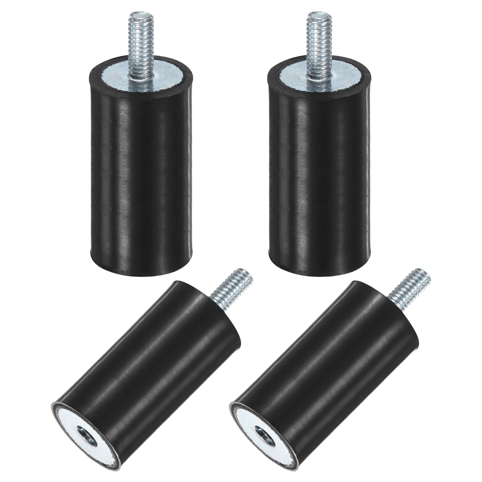 M METERXITY 4-Pack Rubber Mounts D25mmxH25mm Male/Female Vibration Isolators Cylindrical Shock Absorber W M8 x 20mm Studs for Air Compressor/Car/Pump/Boat/Garage Motor/Bobbins Rubber Isolators — Amazon image 25