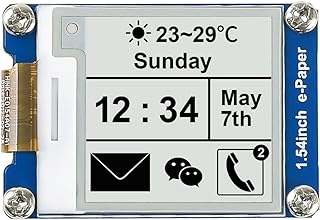 Waveshare 1.54 Inch E-Paper Display Panel Module V2 Kit 3.3v/5v 200x200 resolution E-ink Electronic Screen Partial refresh for Raspberry Pi/Jetson Nano/Arduino/STM32 with SPI Interface