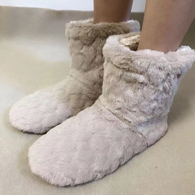Women Floor Boots Warm Indoor Slippers Girl Warm Bootie Sock Home Ankle High Boots Noiseless Sock Shoes Flat Non-Slip Slipper 7