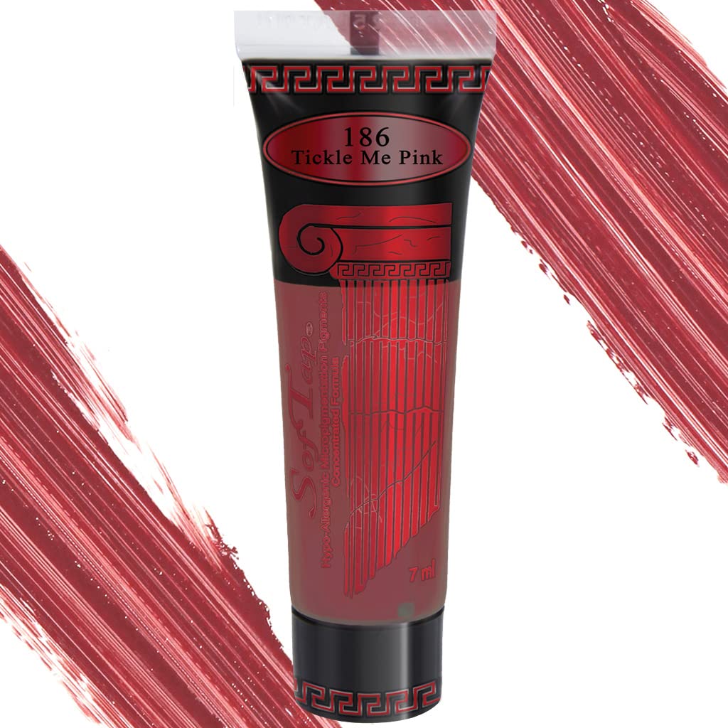 SofTap Permanent Makeup Tickle Me Pink PMU Lips, Lipstick, lip blush, feather, liner, full, gloss look, kissable, soft, lush, medium, thick, thin, nude, volumizing, imposter Shading gorgeous Professional Cosmetic Tattoo, Vegan, Cruelty Free, EU Compliant, Gluten Free, Paraben Free, Sulfate Free, Made in USA, 7 ml tube. Enhance Color Makeup Kit Ink Shading machine hand method compatible pixel soft tap Hypoallergenic (Tickle Me Pink)