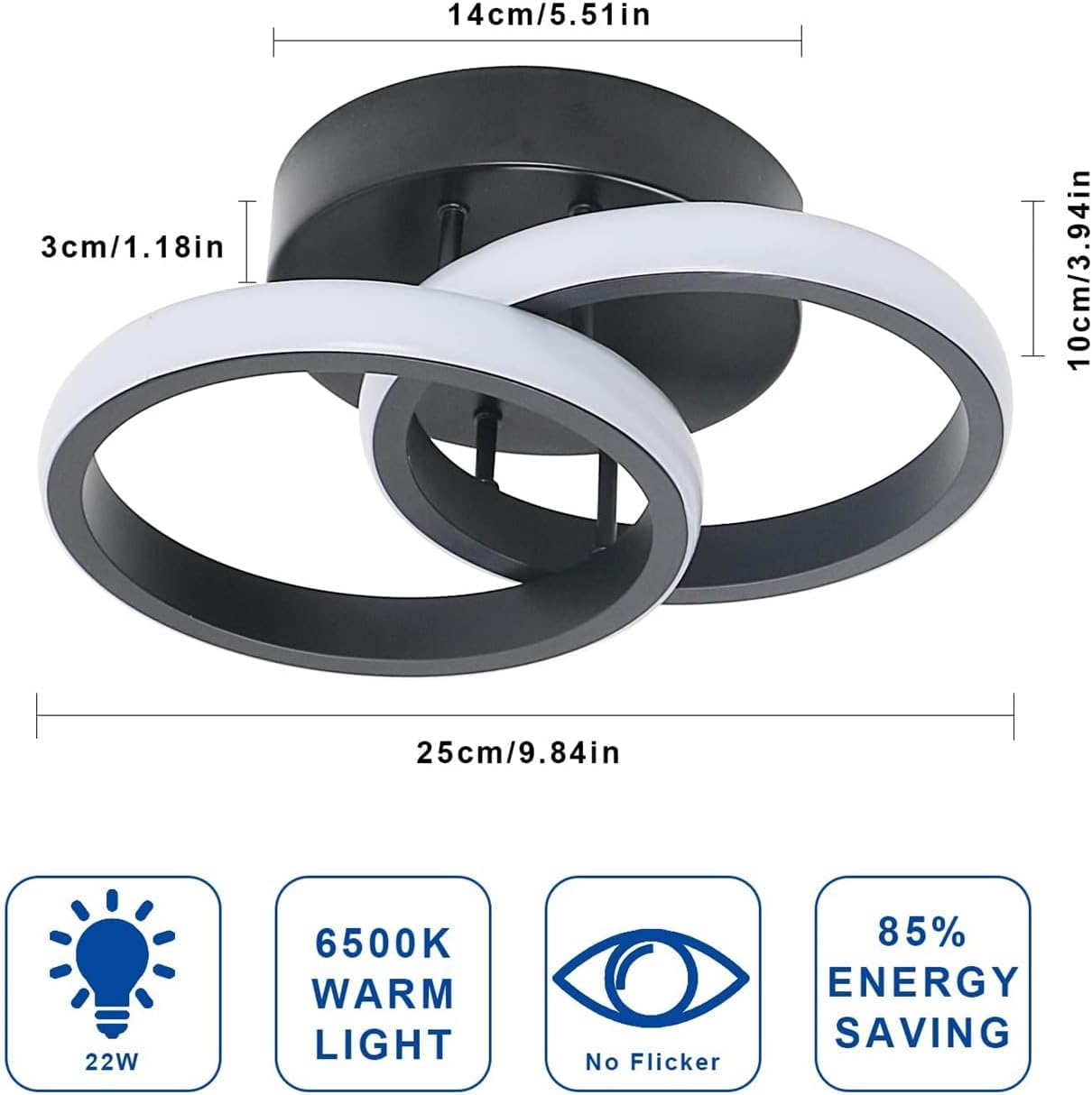 PYU LED Ceiling Light - Dimmable & Color Temp -5 PYU LED Ceiling Light - Dimmable & Color Temp -5