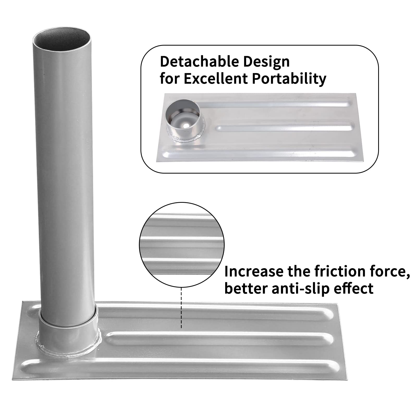 Hooomyai Portable Flag Pole Metal Tire Mount for 20/25ft Telescopic Flagpole Holder, Baking Varnish Flag Pole Stand,No Fixated Installation Needed Movable, Group Outings,Suitable for Yard, car, RV