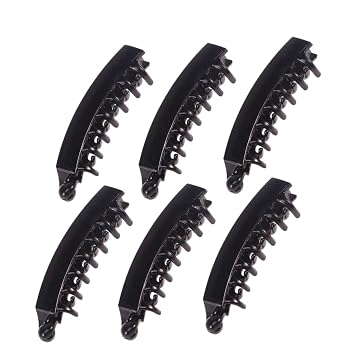 6pcs Banana Hair Clips Hair Accessories for Girls Ponytail Holders Claw for Womens Styling