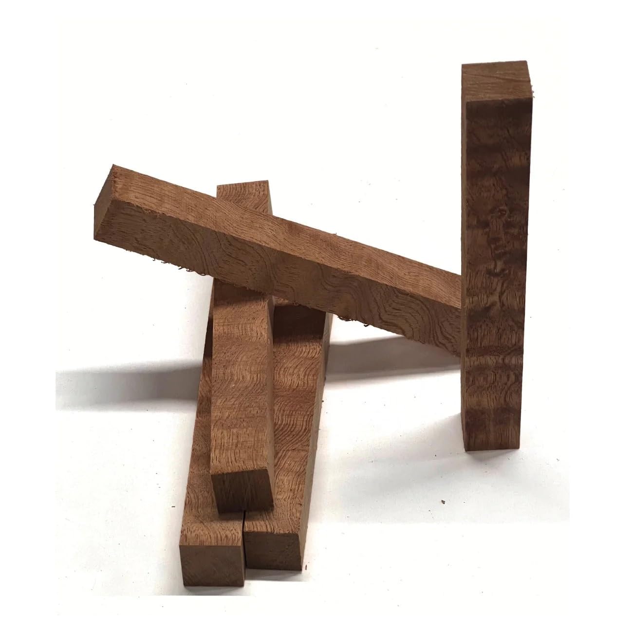 Exotic Wood Zone's Quilted Curly Sapele Pen Blanks | Air Dried | 3/4" x 3/4" x 5" (5, 3/4" x 3/4" x 5")