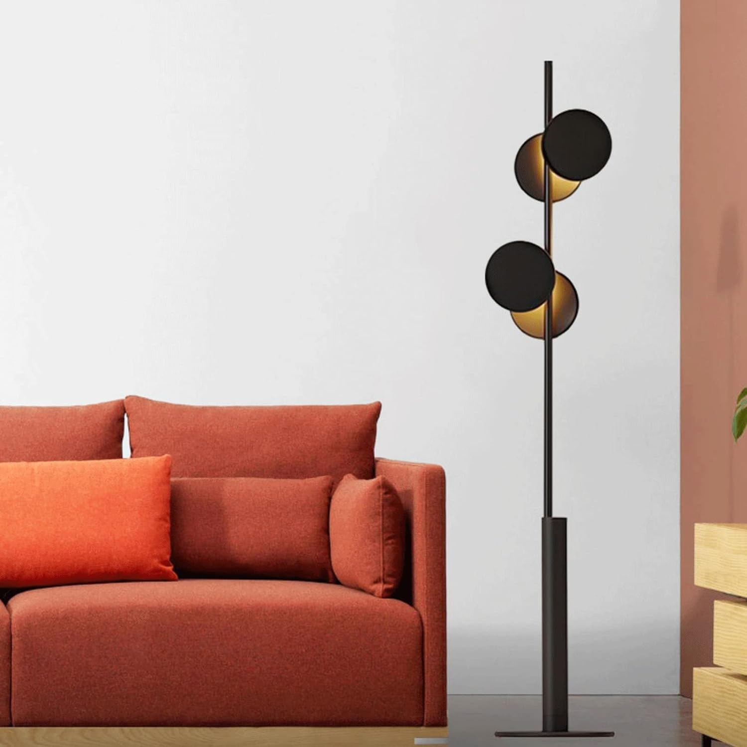 Standing Lamps Lampa Podłogowa Nordic Iron Z 2 Abażurami G4 Stojąca Do Salonu, Sypialni Podłogowa Salonu